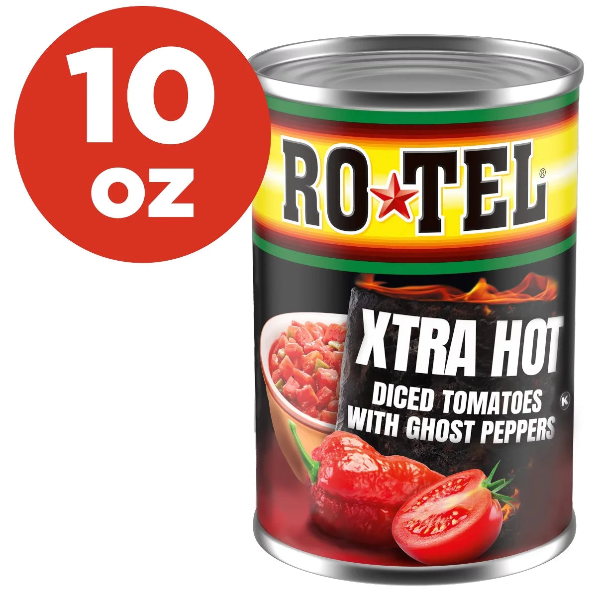 Rotel Xtra Hot Diced Tomatoes with Ghost Peppers - 10oz