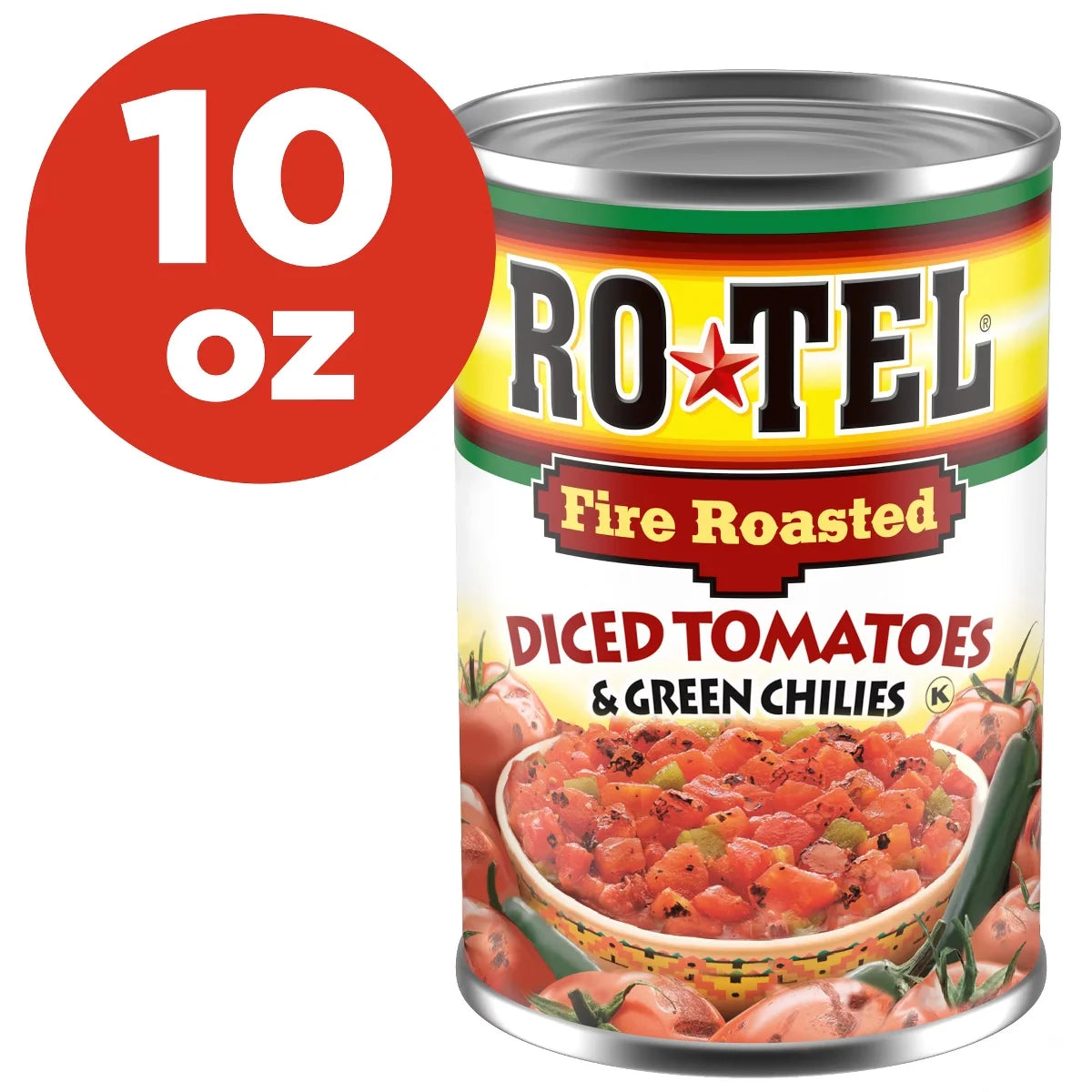 Rotel Fire Roasted Diced Tomatoes & Green Chilies - 10oz